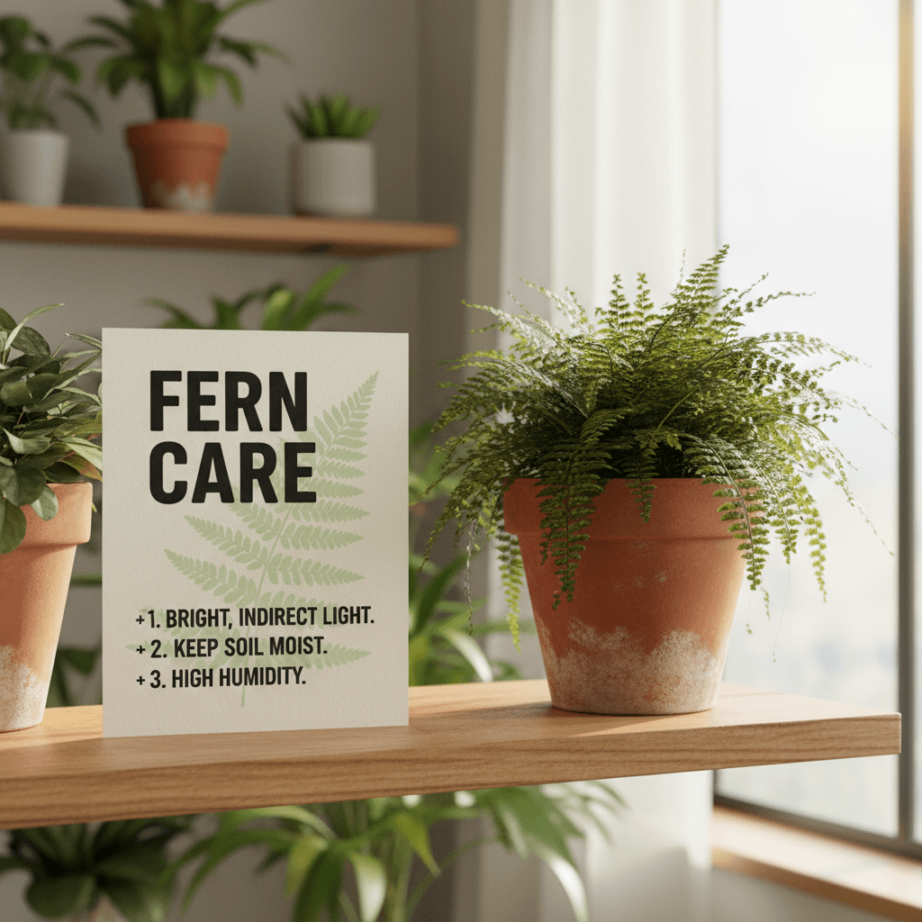 Plant care instruction card